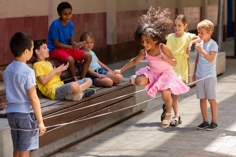 Children playing outside