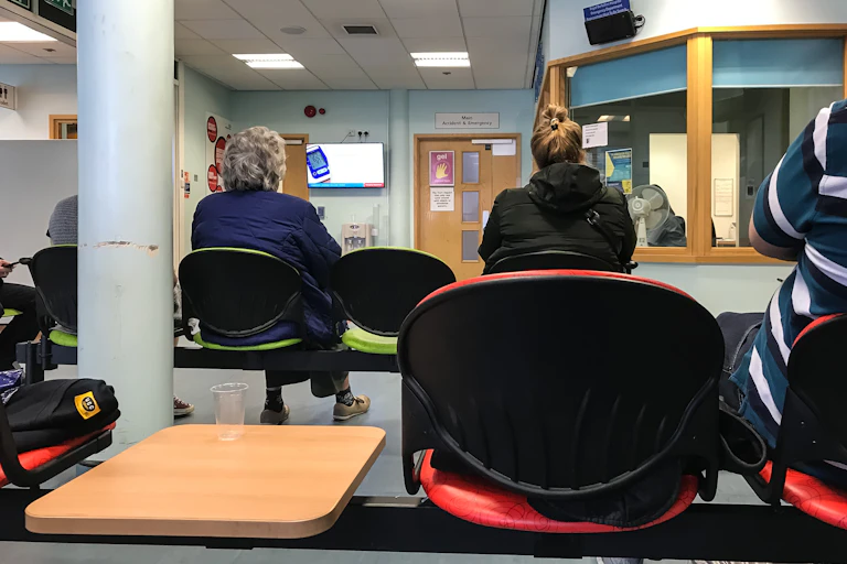 Patients wait in an ED