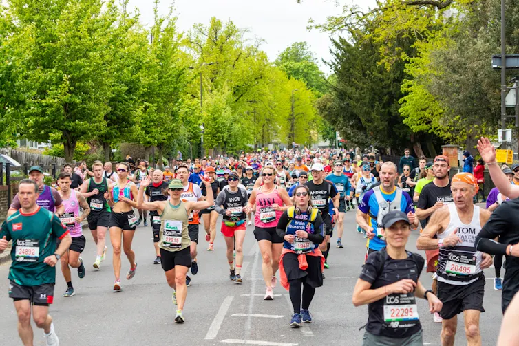 Marathon runners.
