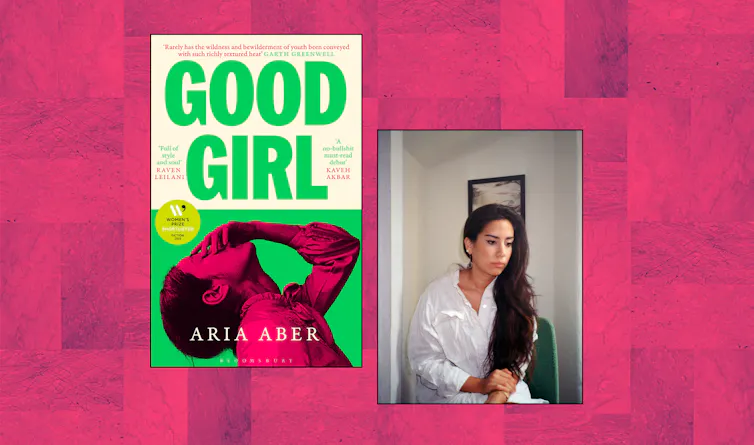Book cover and pic of Aria Aber