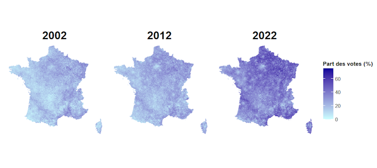 When the disappearance of public services and products feeds with a populist balloting 3 This chart shows a very clear election advancement of distant annual sides between 2002. and 2022. years, especially in rural areas