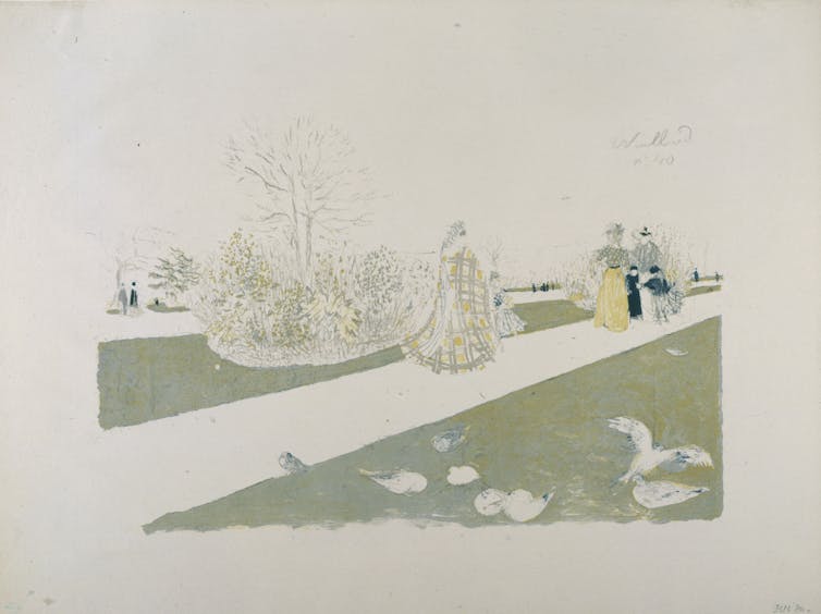 Hokusai painter used to be icon in France prior to he used to be identified in Japan 3 Edouard Vuillard, Le Jardin des Tuileries, 1896, Musee du Petit Palais