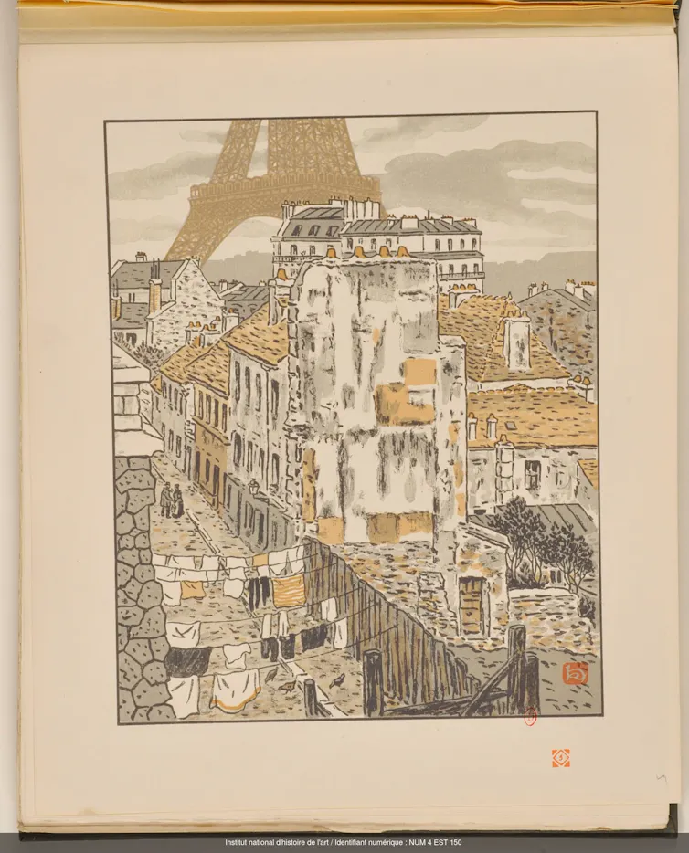 Henri Rivière, Les 36 Vues de la tour Eiffel, Rue Beethoven