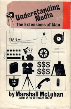Book cover showing a grid of images including lighbulb, a black cat and a road sign.