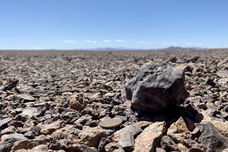 Meteorito en el desierto de Atacama.