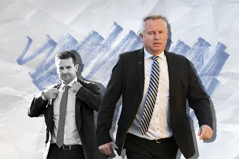 A montage of Jeremy Rockliff and Dean Winter