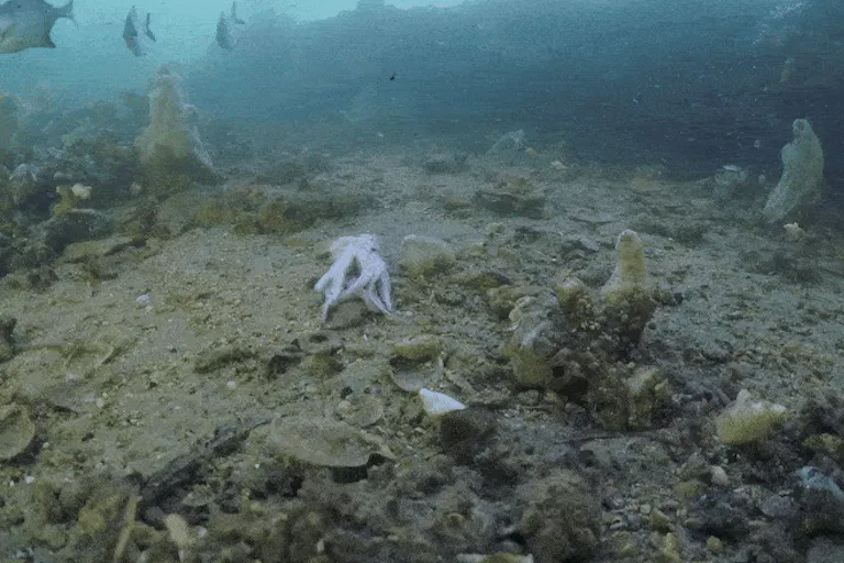Grim scenes greeted divers in murky water at Edithburgh on Yorke Peninsula, South Australia.