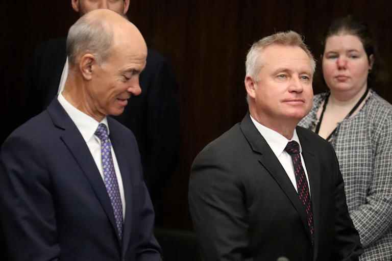 Tasmanian Premier Jeremy Rockliff with other MPs in parliament.