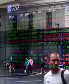 Stock codes seen on a board