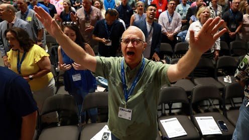 Southern Baptists’ call for the US Supreme Court to overturn its same-sex marriage decision is part of a long history of opposing women’s and LGBTQ+ people’s rights