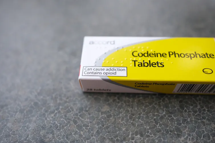 A pack of codeine pills.