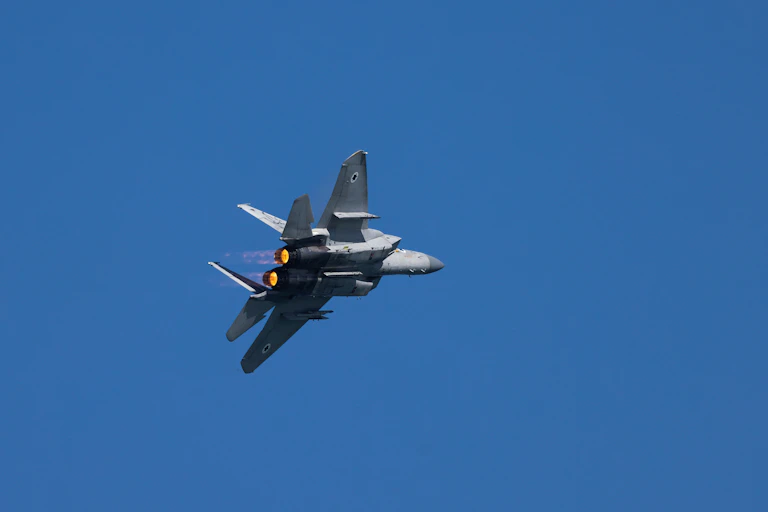 An Israeli fighter jet.