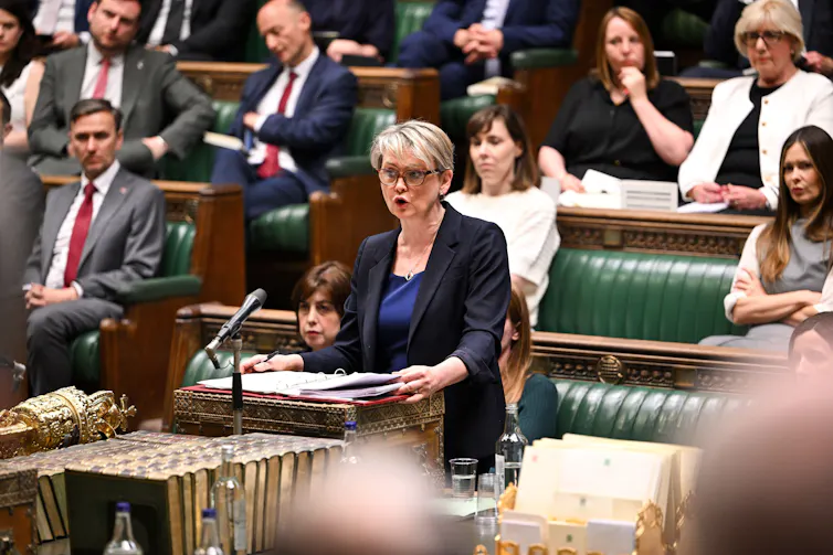 Yvette Cooper speaking in House of Commons