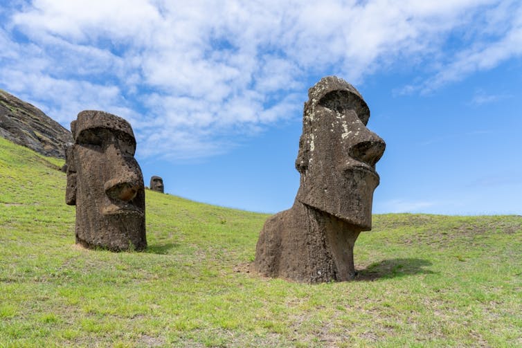 Statues on Easter Island.