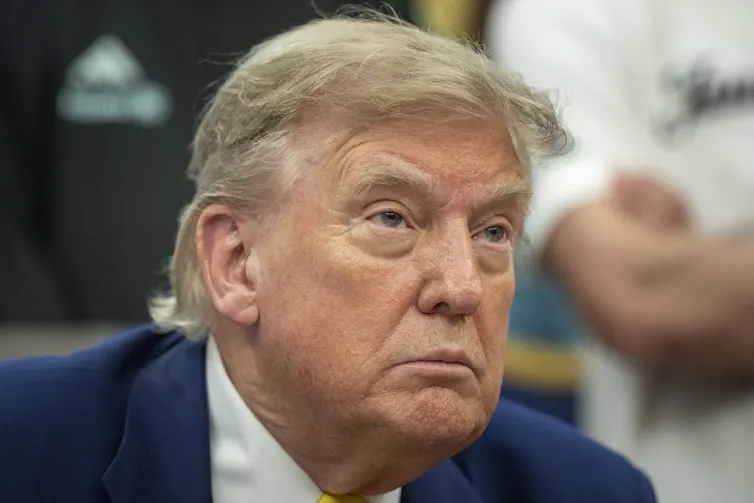 Donald Trump during a meeting.