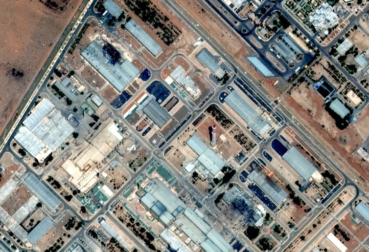 Vista anaria de la instalación nuclear.