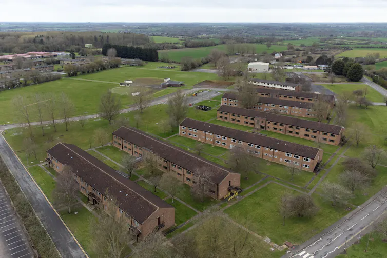 view from above of barracks at RAF Wethersfield