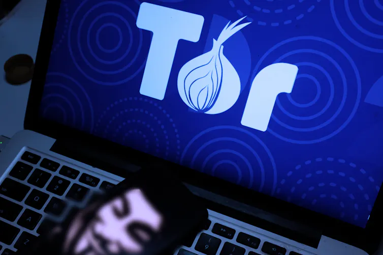 A computer screen displaying a blue-coloured webpage.
