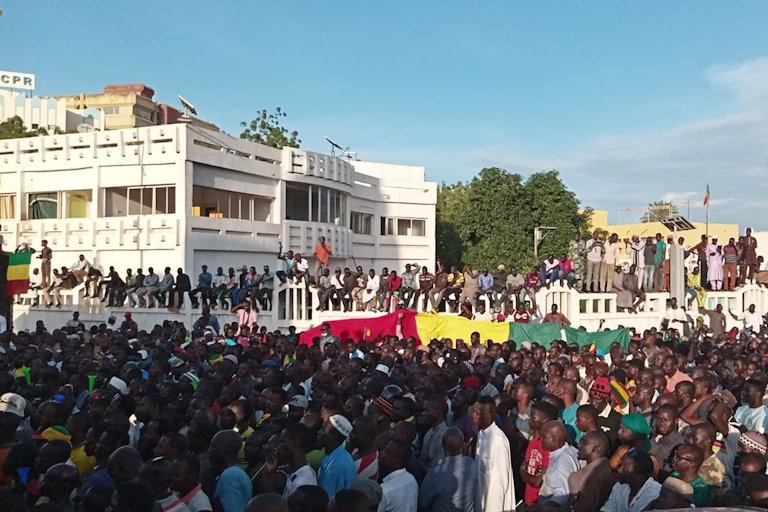 A large crowd of people outdoors