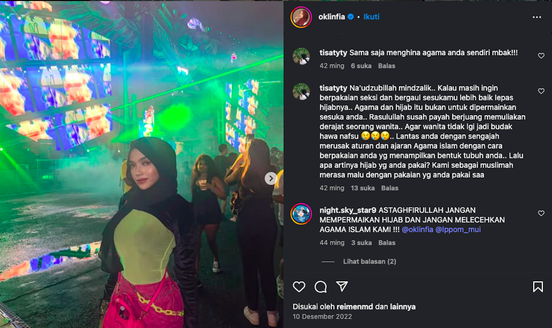visual jilboob dan komentar netizen tentang penyimpangan dari norma kesopanan Islam
