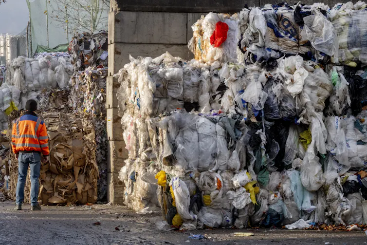 piles of plastic garbage
