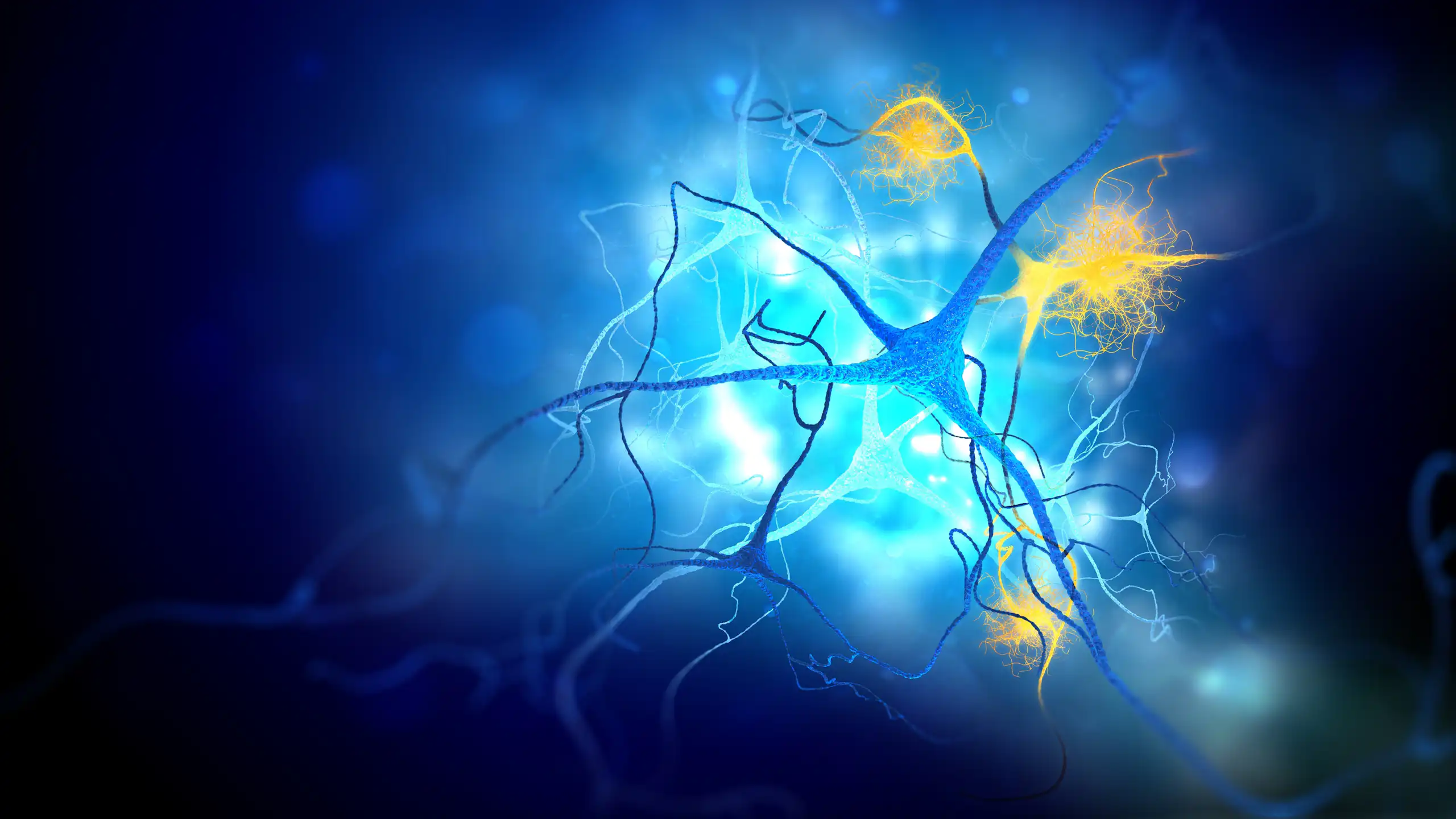 Illustration en 3D de neurones endommagés par la maladie d’Alzheimer