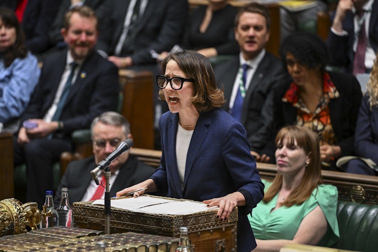 Liz Kendall speaking in parliament.