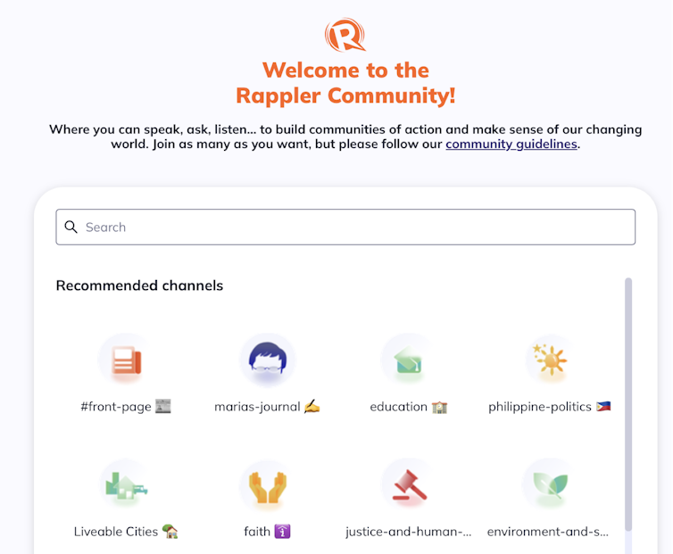 screenshot of a website with two rows of four icons