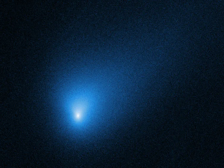The interstellar comet 2I/Borisov, imaged by the Hubble Space Telescope.