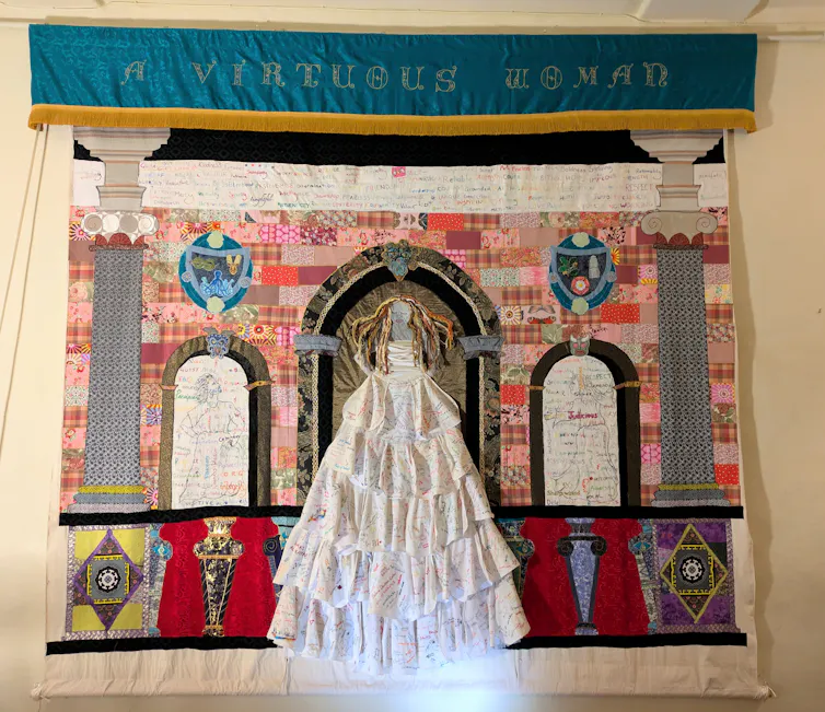 The final embroidery piece
