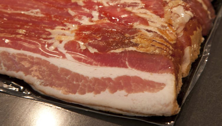 paquete de tocino