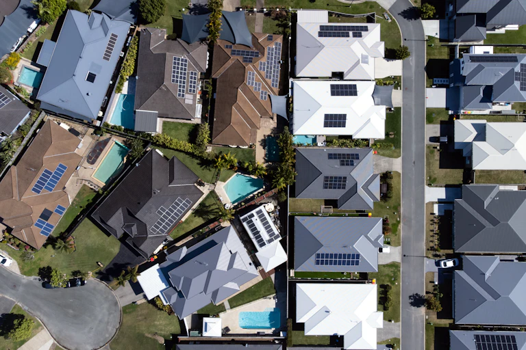Aerial view of housing estate