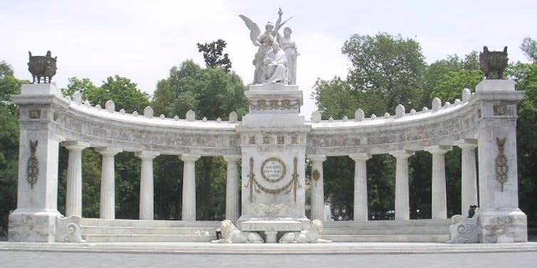 Como la década de 1860, México ofreció una visión alternativa para un orden internacional liberal 1 El Monumento Juárez en la ciudad central de Mekico.