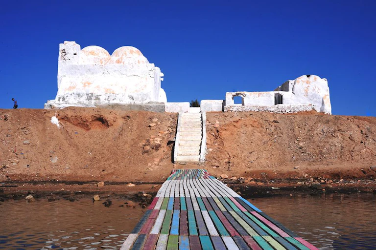 The Sidi Yati mosque showing signs of erosion.