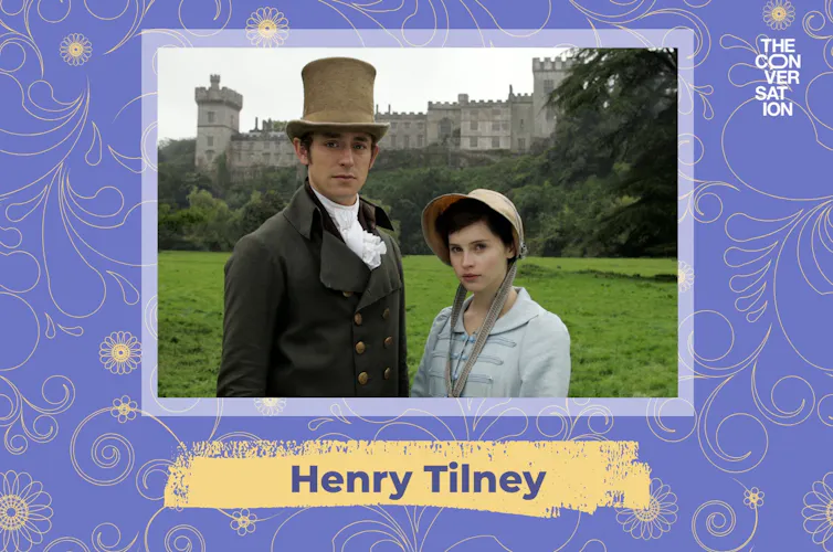 JJ Feild as Henry Tilney, alongside Felicity Jones as Catherine Moreland.