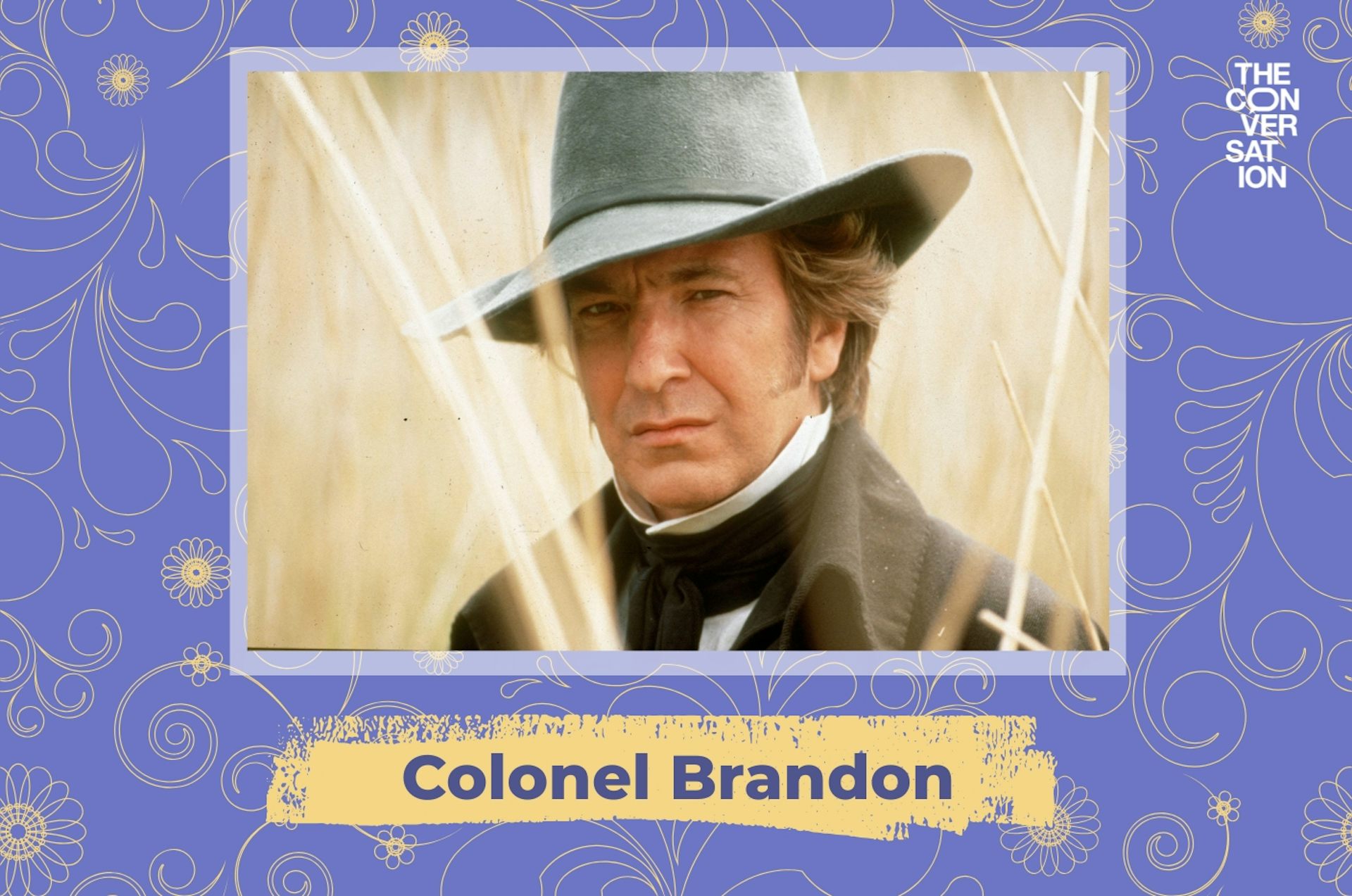 Alan Rickman as Colonel Brandon in a field of wheat