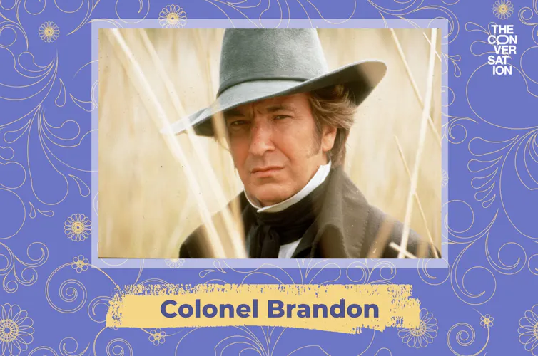 Alan Rickman as Colonel Brandon in a field of wheat