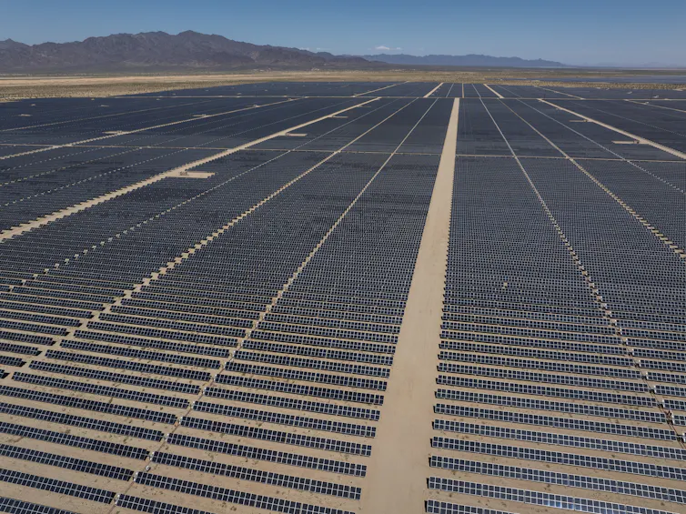 A vast field of solar panels.