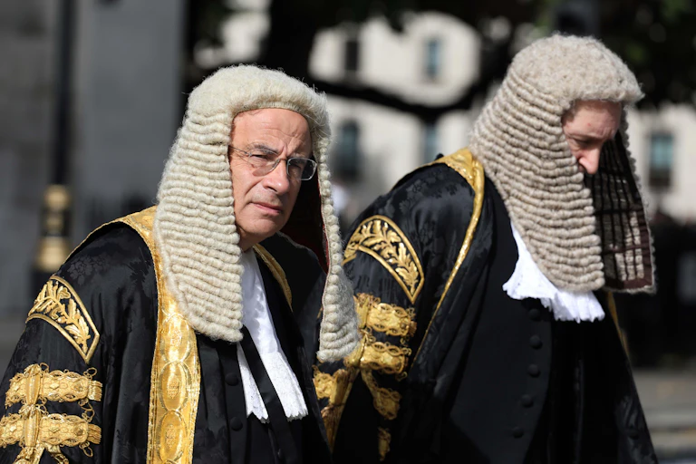 Brian Leveson in high court dress