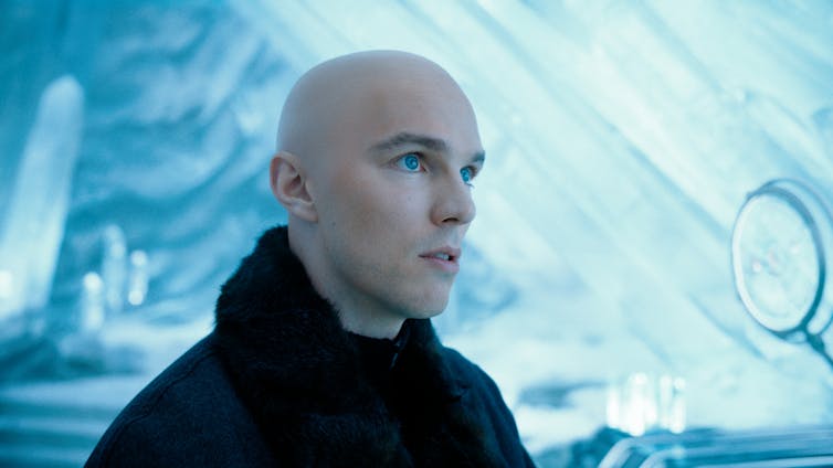 Lex Luther in an ice palace