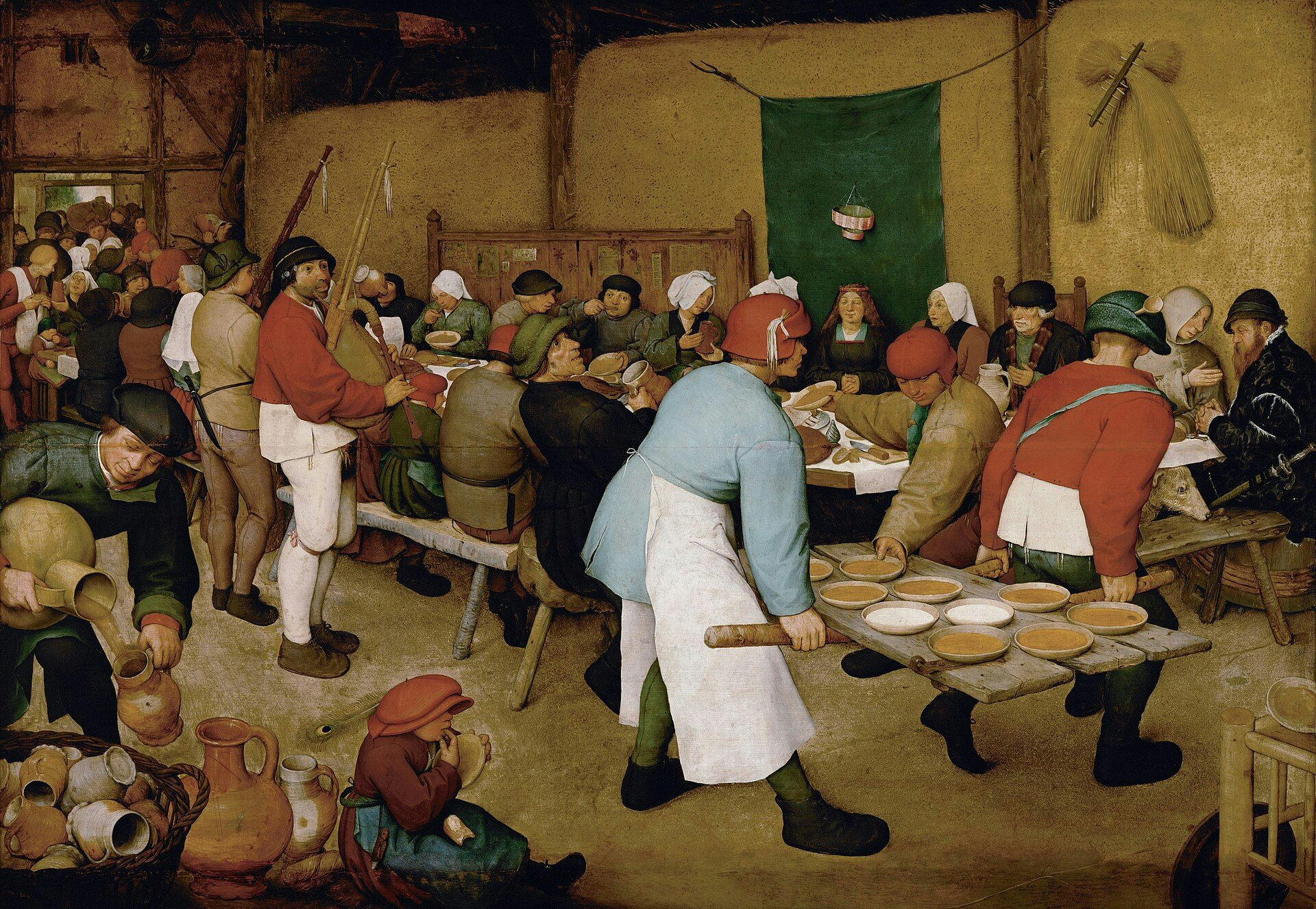 Painting of peasants at a wedding feast