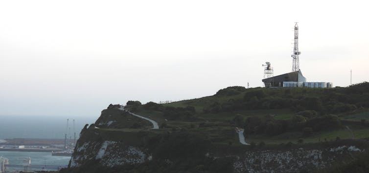 HM Coastguard's Maritime Rescue Coordination Centre on a cliff overlooking the Channel.