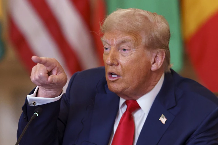 Donald Trump pointing his finger.