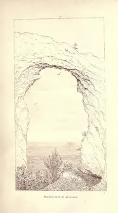 Ilustración de una roca con forma de arco.