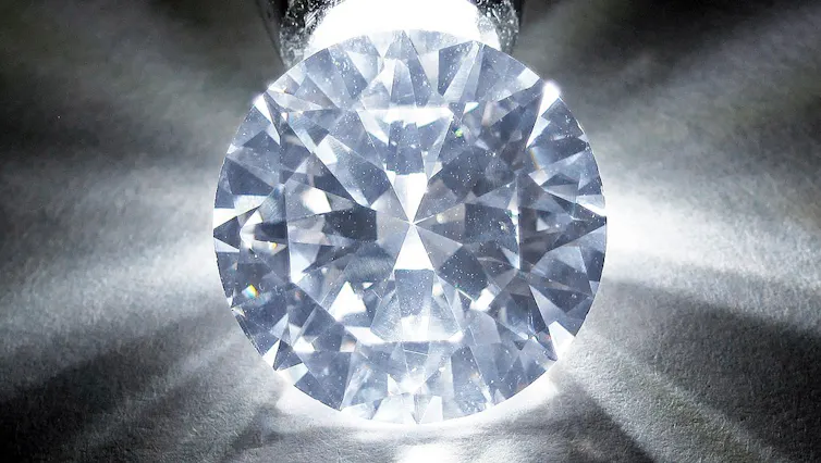 a bright white gemstone