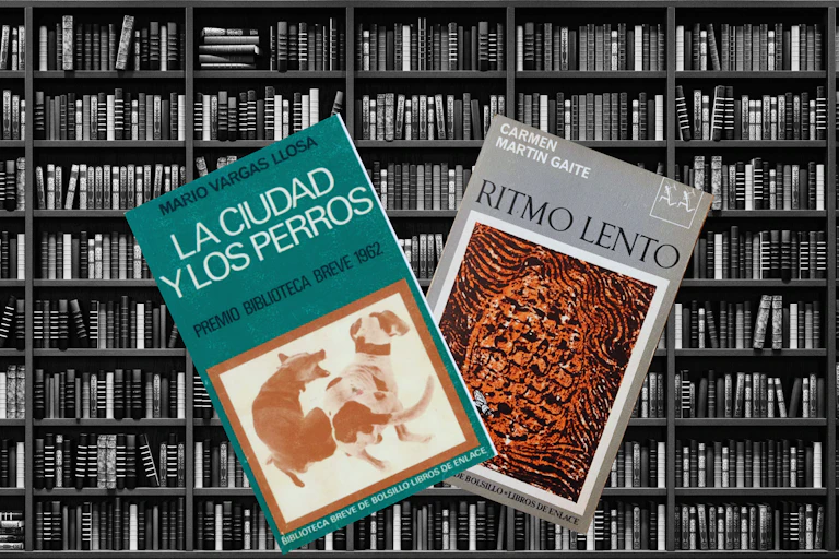 Portadas de La ciudad de los perros y Ritmo lento.
