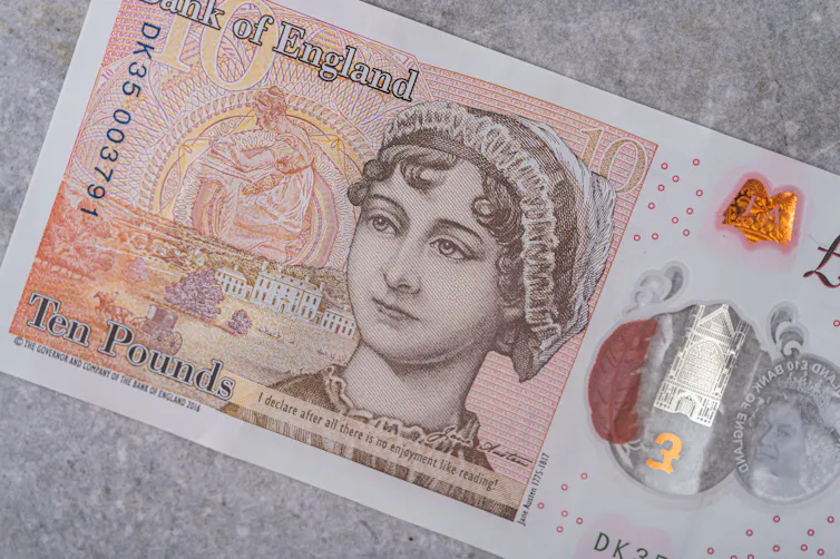Jane Austen on the £10 note