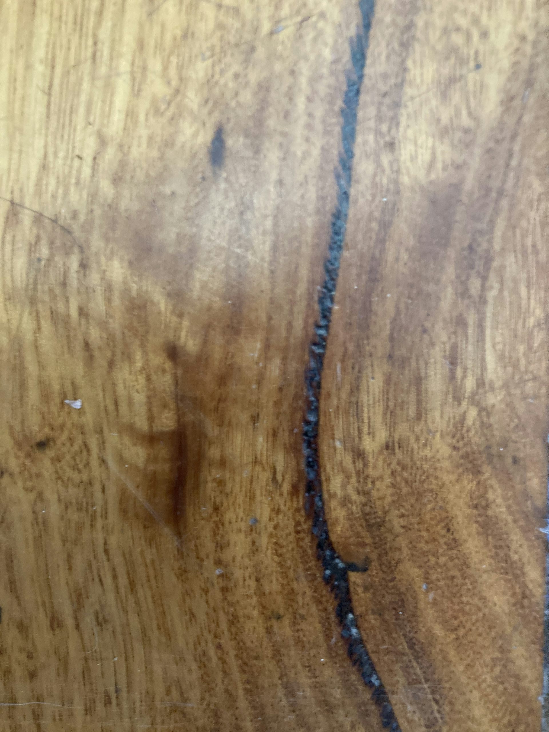 a dark stripe in timber
