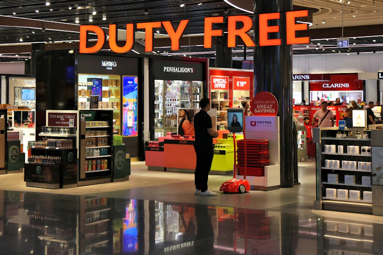 photo d'un magasin duty free