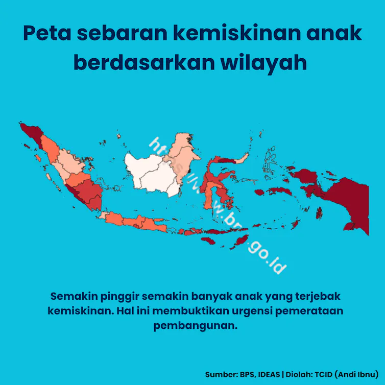 Makin terluar suatu daerah di Indonesia, semakin banyak anak-anak yang terjebak jurang kemiskinan